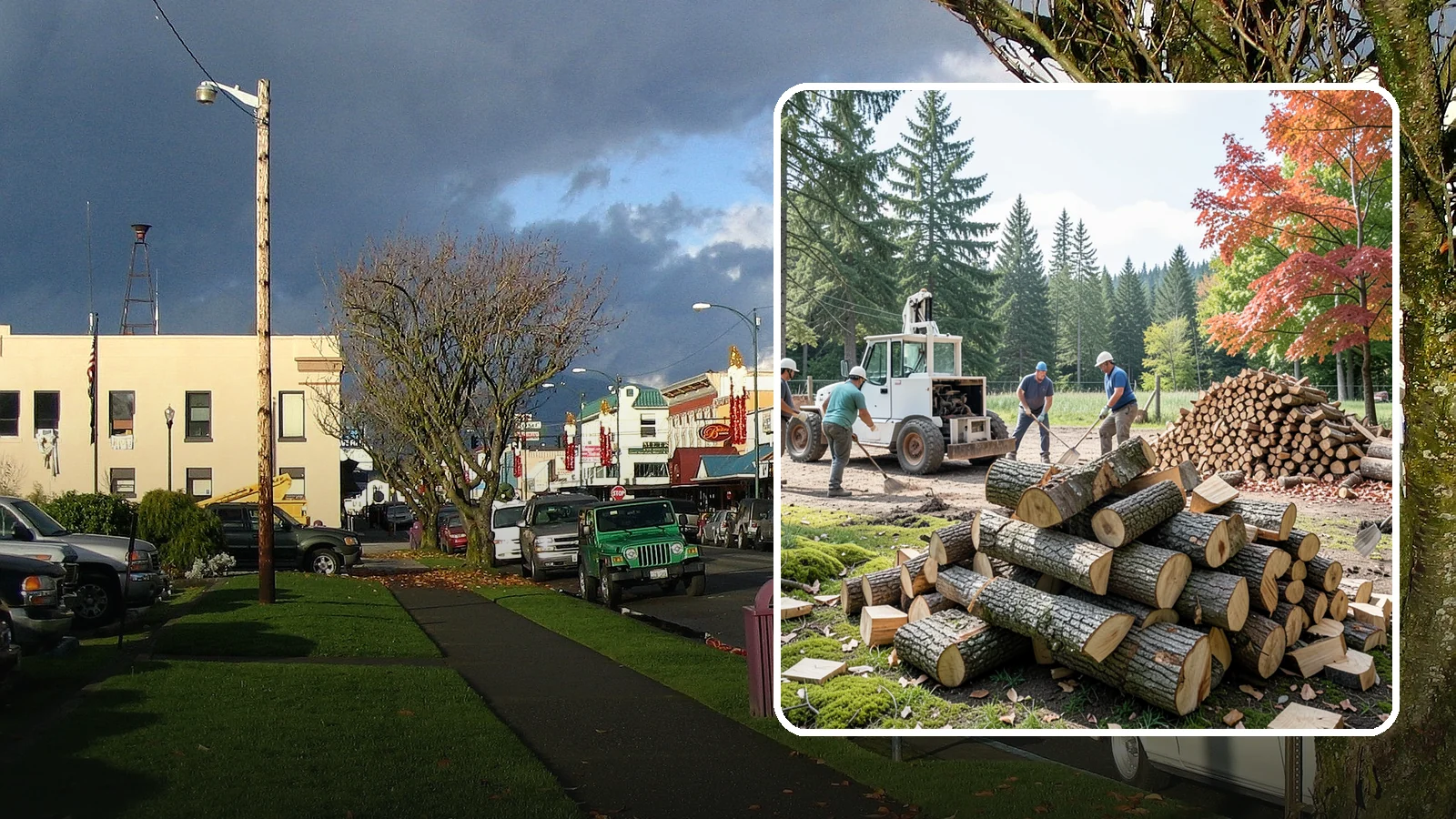 On-Site Firewood Milling in Arlington, Snohomish County, WA - We bring firewood processing equipment to your property to mill logs into finished firewood.