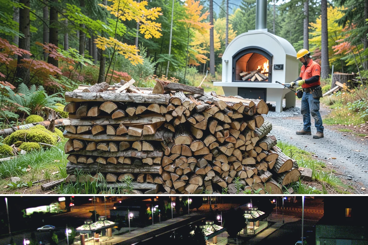 On-Site Firewood Milling in Auburn, King County, WA - Milling before summer gives large volumes the dry months needed to season for winter.