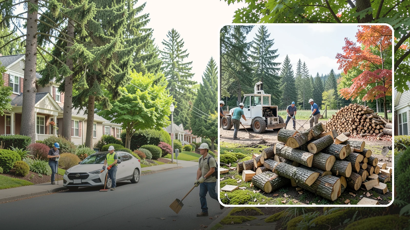 On-Site Firewood Milling in Beaux Arts Village, King County, WA - We bring firewood processing equipment to your property to mill logs into finished firewood.