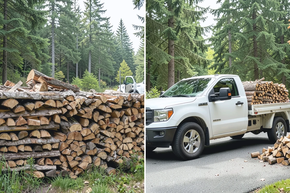 On-Site Firewood Milling in Beaux Arts Village, King County, WA - We evaluate your log pile and site access