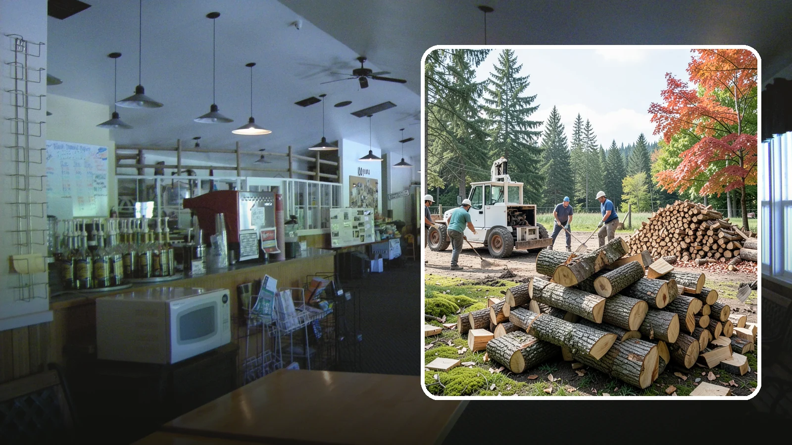 On-Site Firewood Milling in Black Diamond, King County, WA - We bring firewood processing equipment to your property to mill logs into finished firewood.
