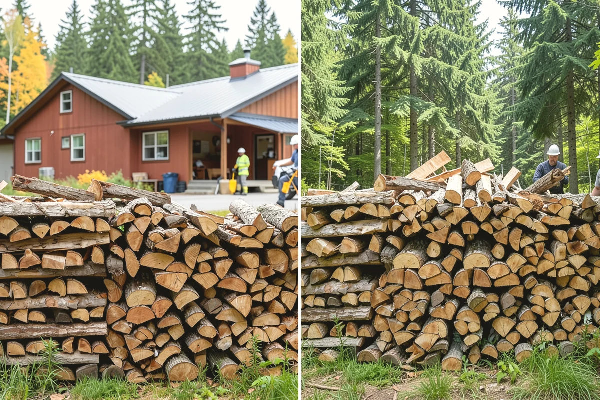 On-Site Firewood Milling in Black Diamond, King County, WA - We evaluate your log pile and site access