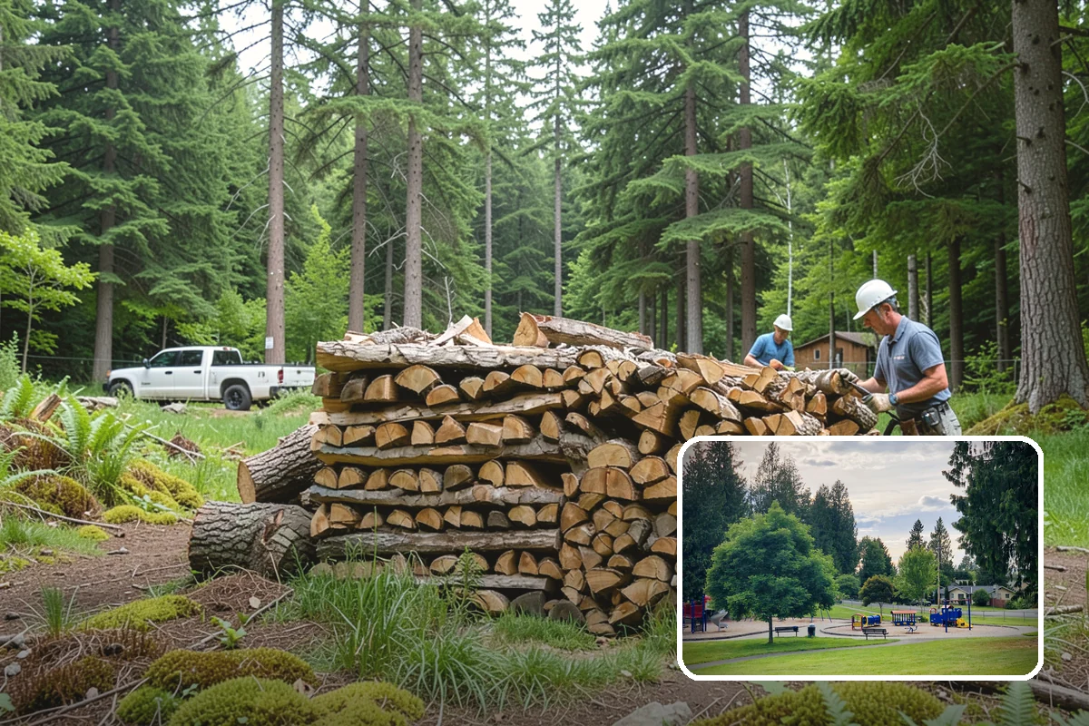 On-Site Firewood Milling in Bonney Lake, Pierce County, WA - Handles large log volumes efficiently