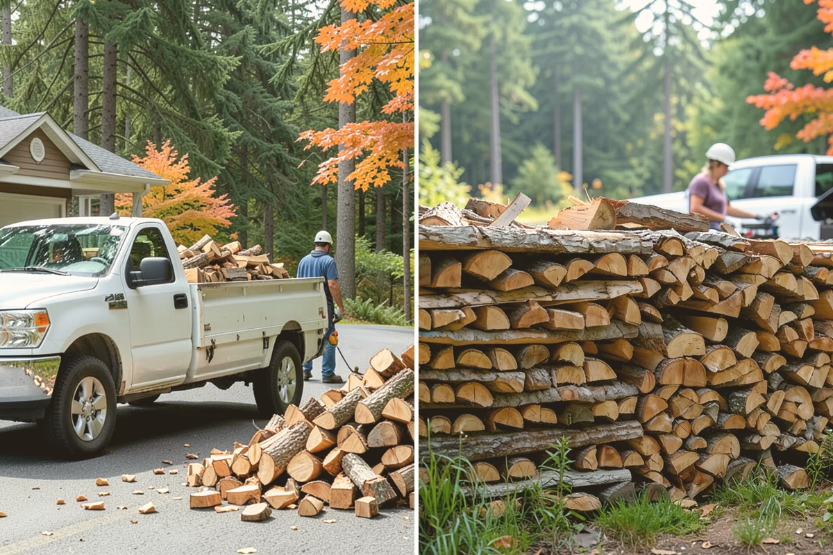 On-Site Firewood Milling in Bothell, King County, WA - We evaluate your log pile and site access