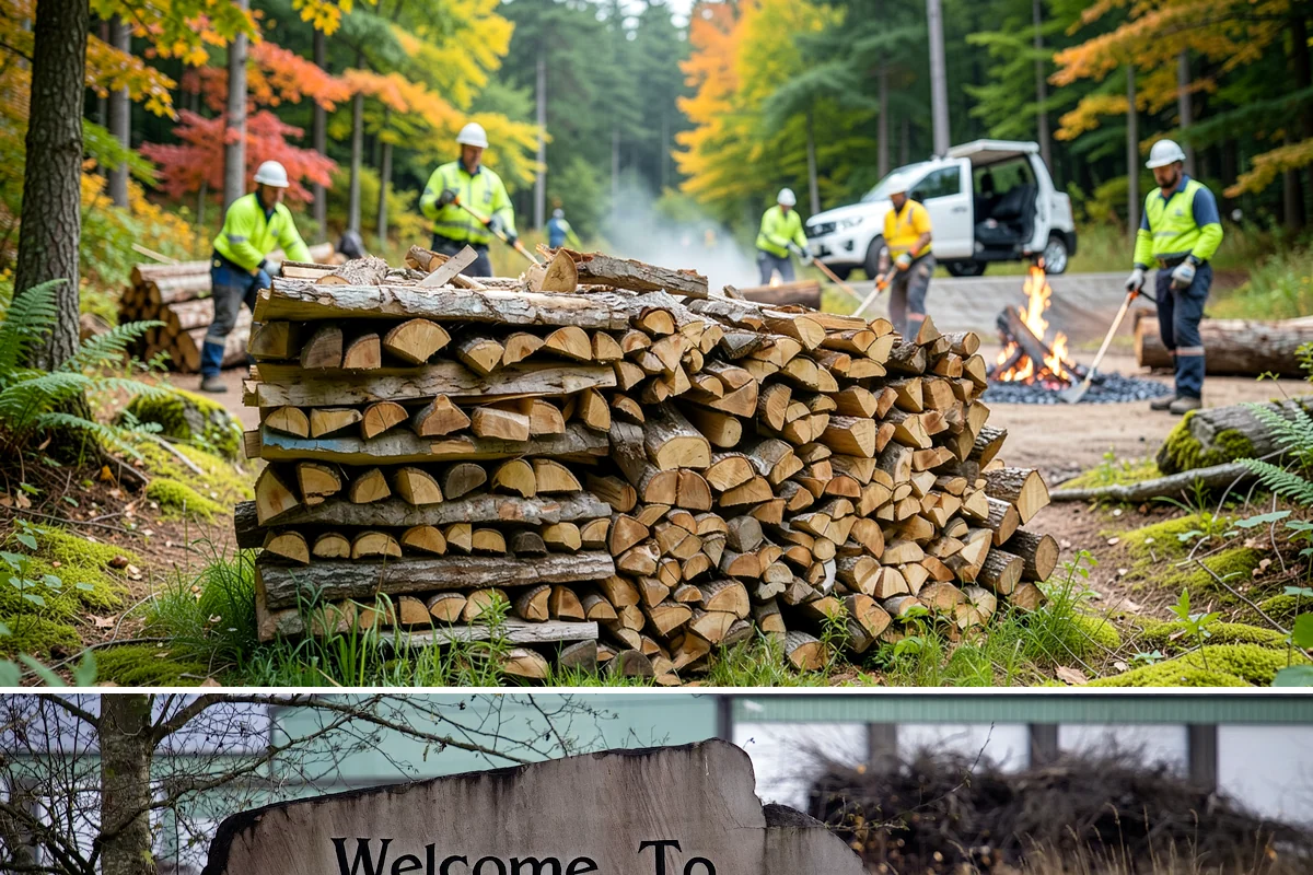 On-Site Firewood Milling in Buckley, Pierce County, WA - Milling before summer gives large volumes the dry months needed to season for winter.