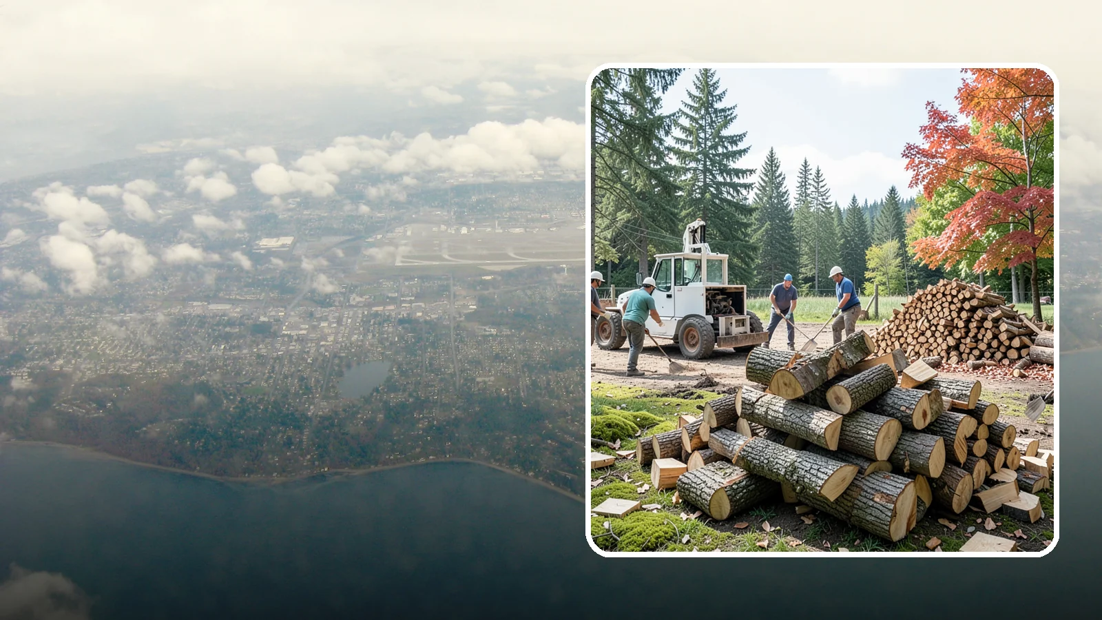 On-Site Firewood Milling in Burien, King County, WA - We bring firewood processing equipment to your property to mill logs into finished firewood.