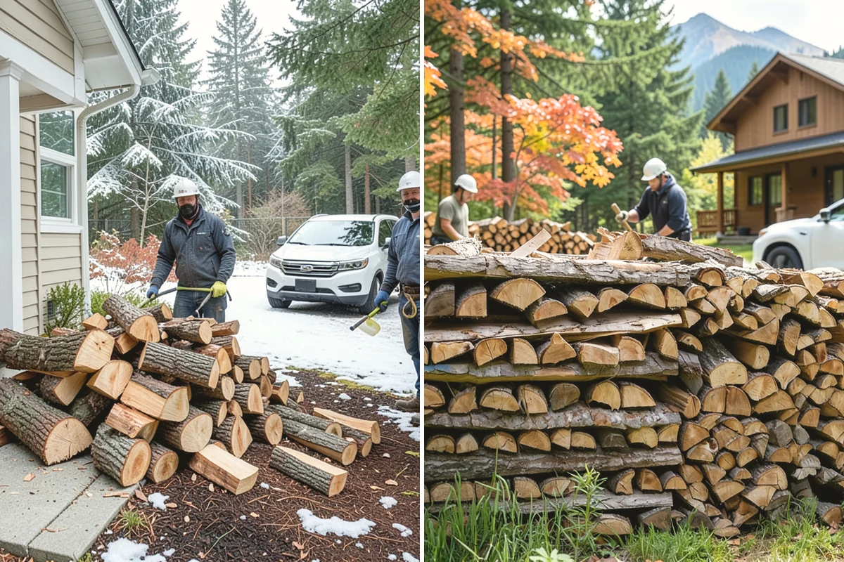 On-Site Firewood Milling in Burien, King County, WA - We evaluate your log pile and site access