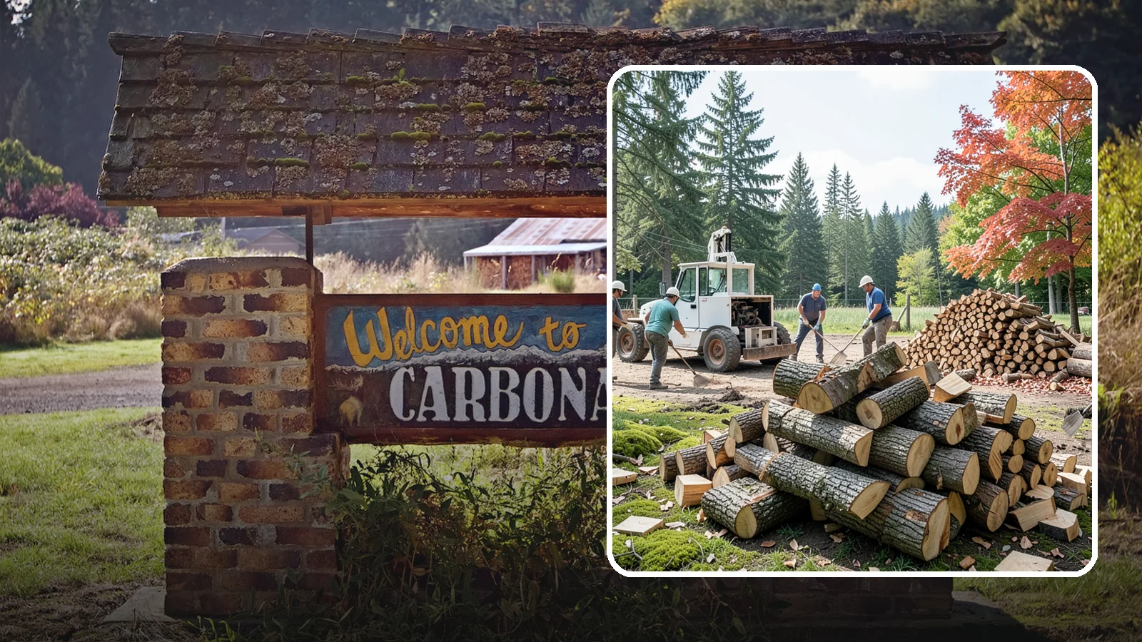 On-Site Firewood Milling in Carbonado, Pierce County, WA - We bring firewood processing equipment to your property to mill logs into finished firewood.