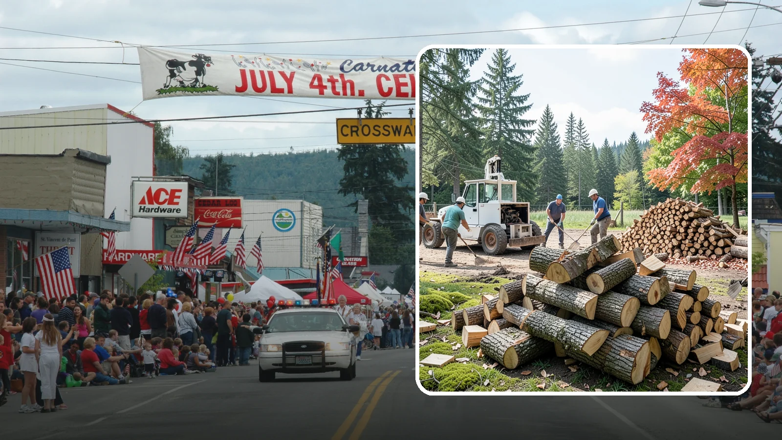 On-Site Firewood Milling in Carnation, King County, WA - We bring firewood processing equipment to your property to mill logs into finished firewood.