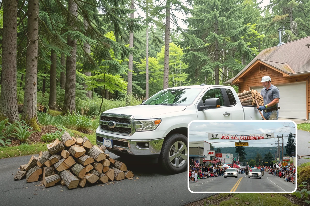 On-Site Firewood Milling in Carnation, King County, WA - Handles large log volumes efficiently