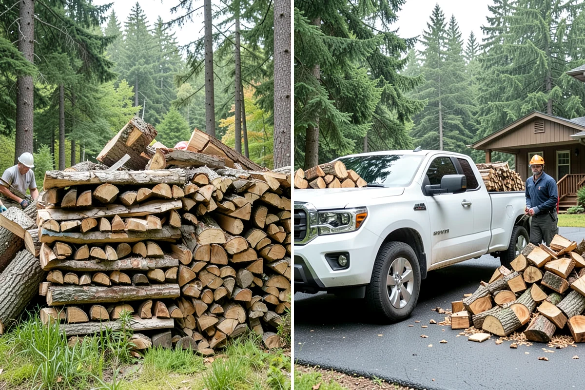 On-Site Firewood Milling in Clyde Hill, King County, WA - We evaluate your log pile and site access