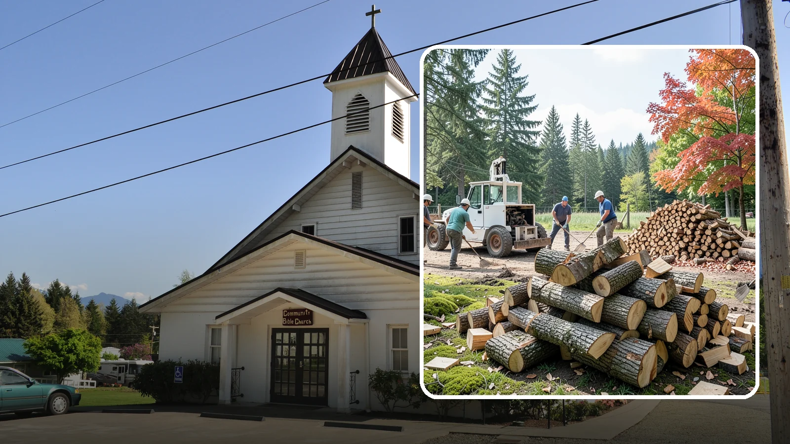 On-Site Firewood Milling in Concrete, Skagit County, WA - We bring firewood processing equipment to your property to mill logs into finished firewood.