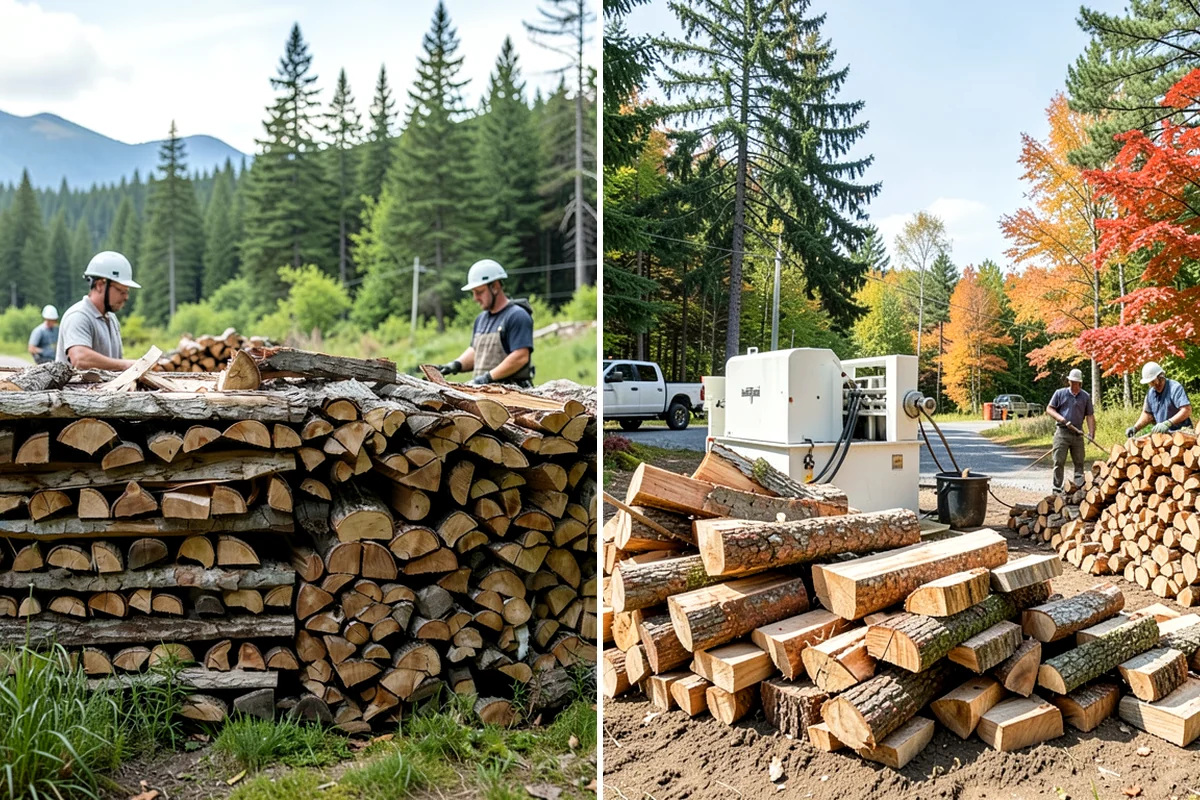On-Site Firewood Milling in Concrete, Skagit County, WA - We evaluate your log pile and site access