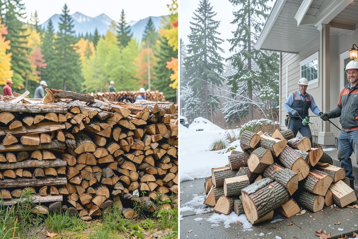 On-Site Firewood Milling in Coupeville, Island County, WA - We evaluate your log pile and site access