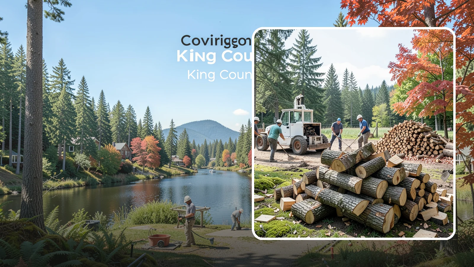 On-Site Firewood Milling in Covington, King County, WA - We bring firewood processing equipment to your property to mill logs into finished firewood.