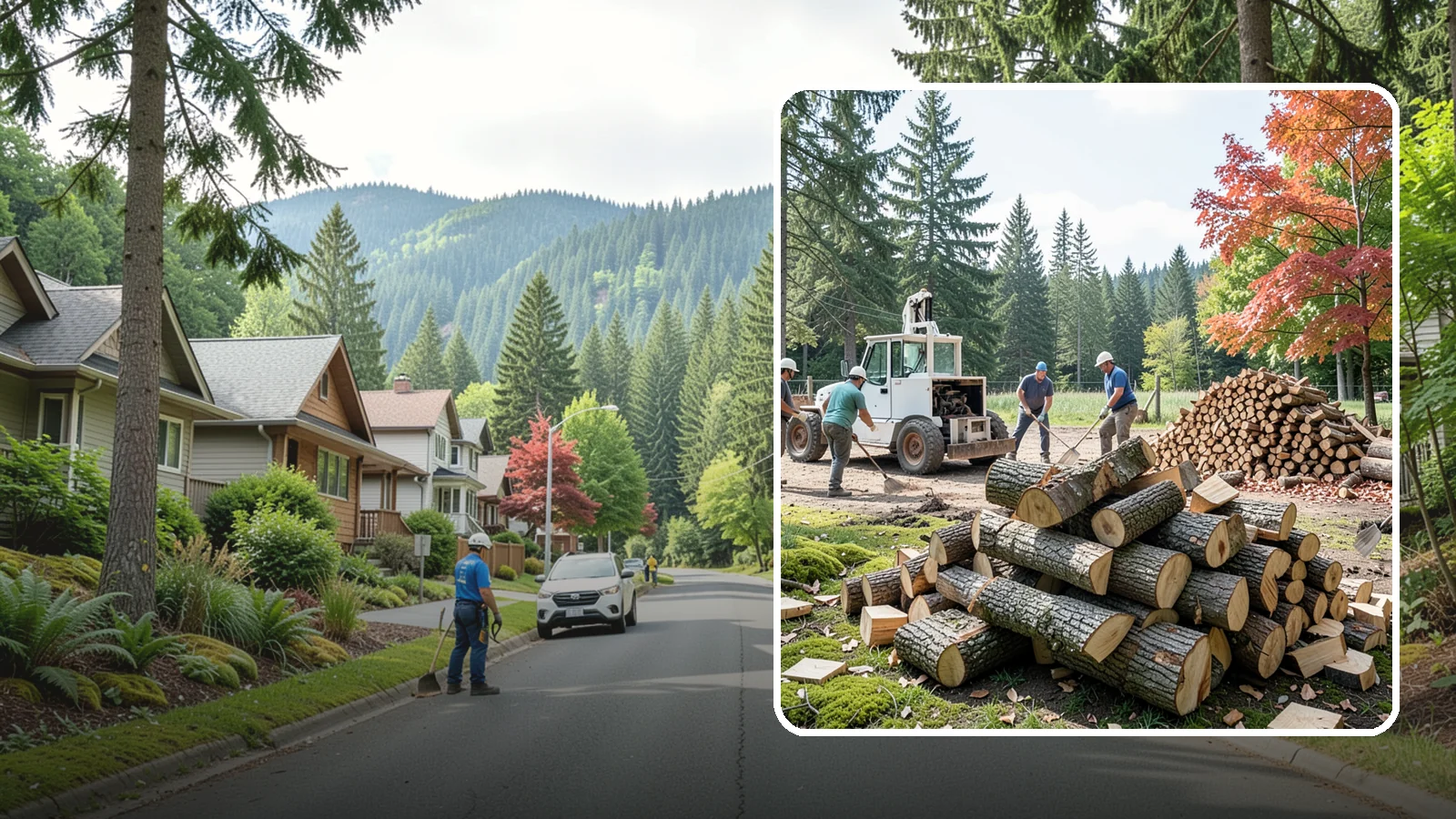 On-Site Firewood Milling in Darrington, WA - We bring firewood processing equipment to your property to mill logs into finished firewood.