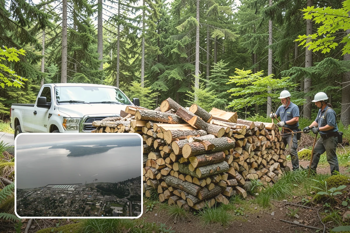 On-Site Firewood Milling in Des Moines, King County, WA - Handles large log volumes efficiently
