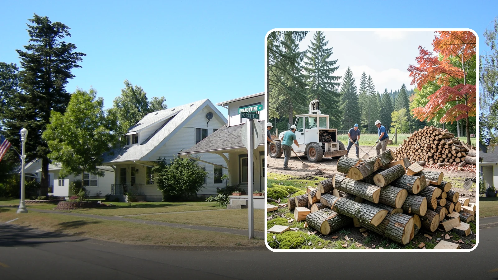 On-Site Firewood Milling in DuPont, Pierce County, WA - We bring firewood processing equipment to your property to mill logs into finished firewood.
