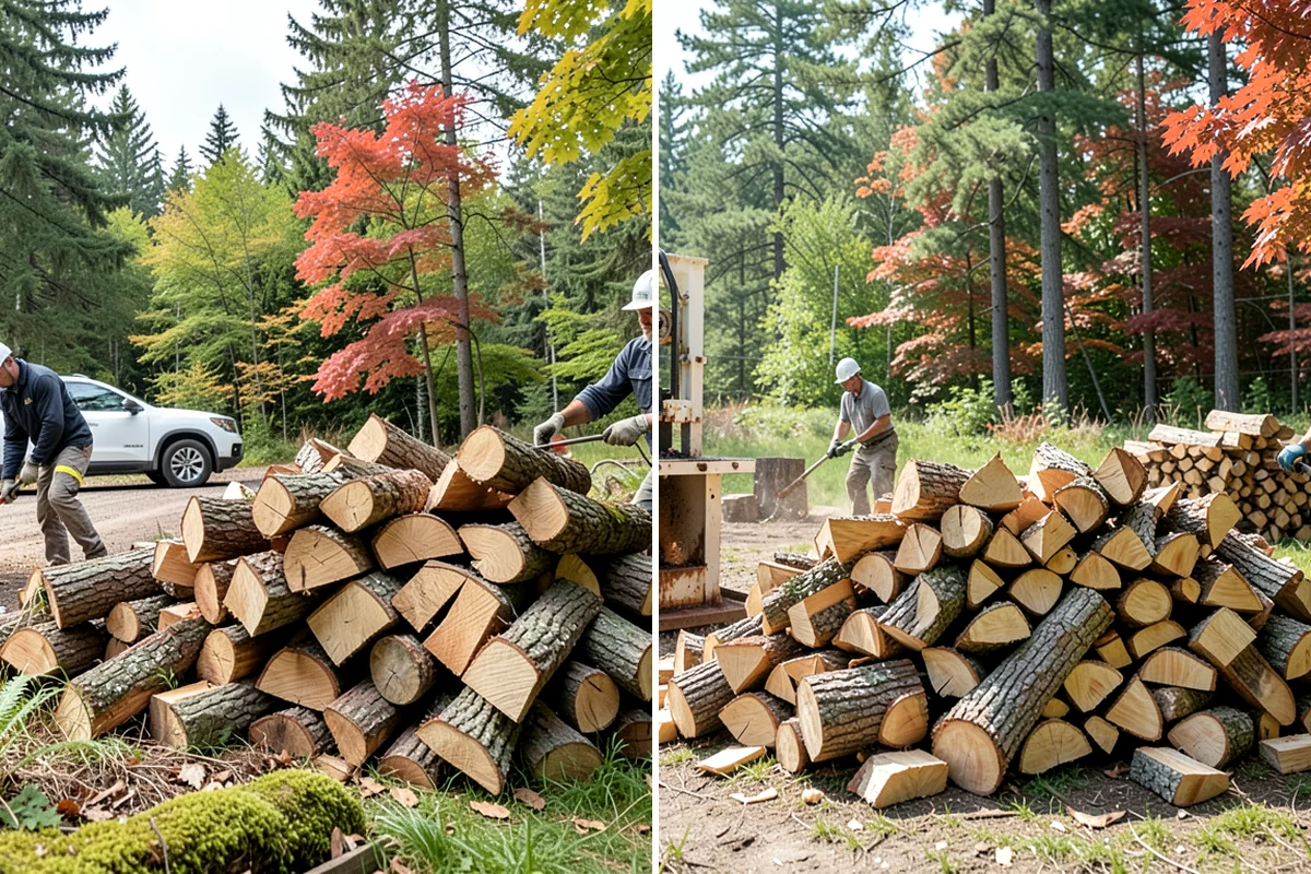 On-Site Firewood Milling in DuPont, Pierce County, WA - We evaluate your log pile and site access
