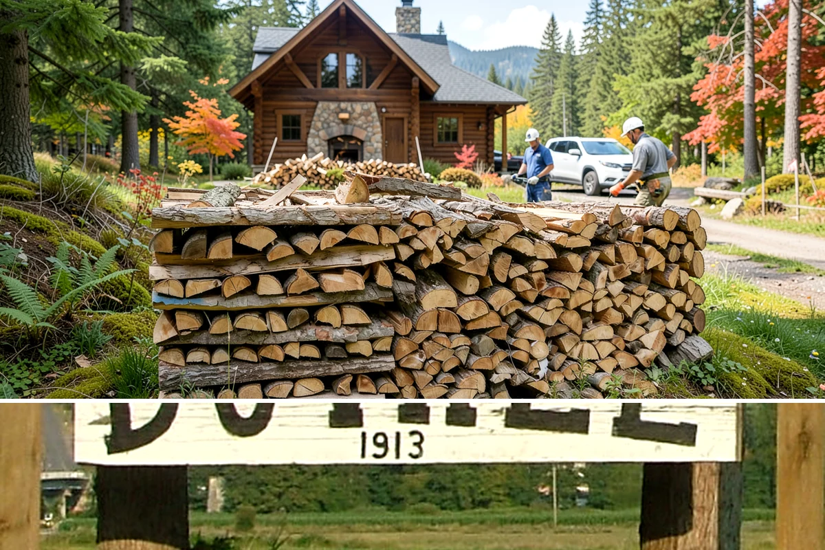 On-Site Firewood Milling in Duvall, King County, WA - Milling before summer gives large volumes the dry months needed to season for winter.