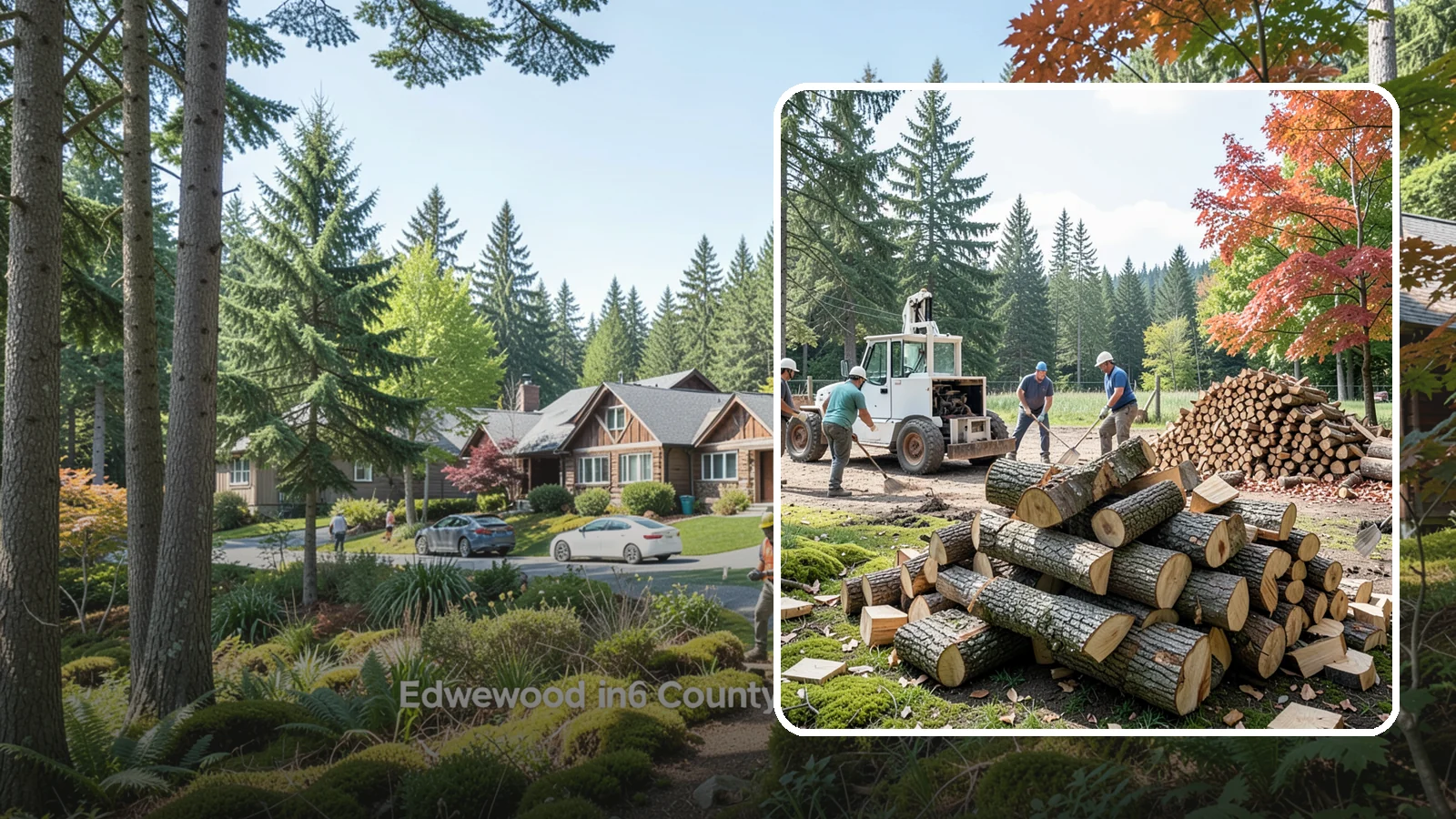 On-Site Firewood Milling in Edgewood, WA - We bring firewood processing equipment to your property to mill logs into finished firewood.