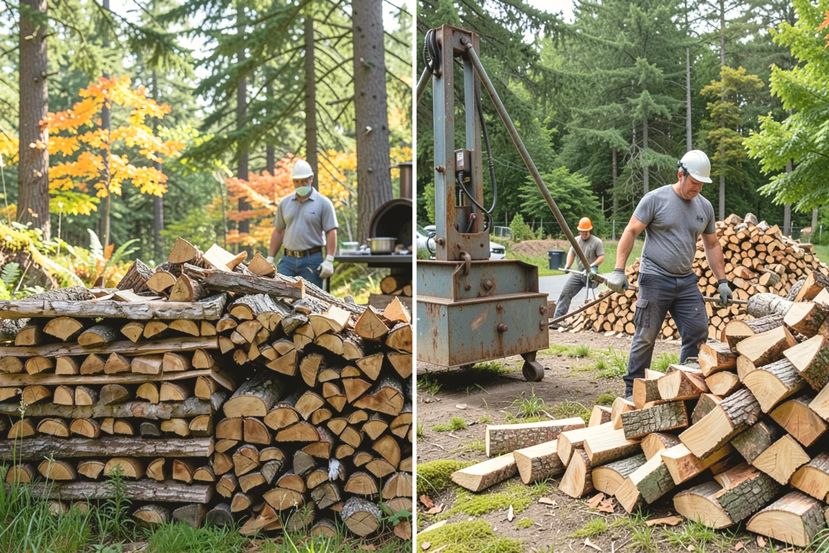 On-Site Firewood Milling in Edgewood, WA - We evaluate your log pile and site access