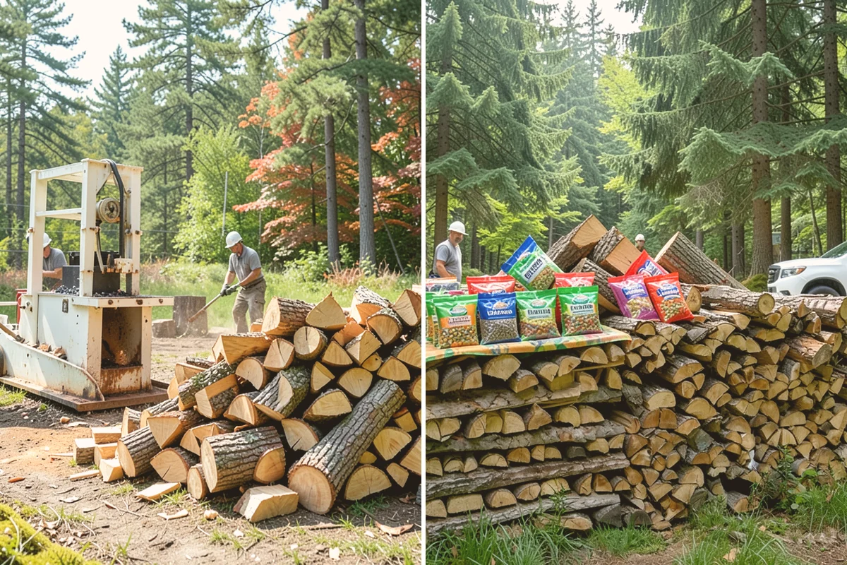 On-Site Firewood Milling in Edmonds, Snohomish County, WA - We evaluate your log pile and site access