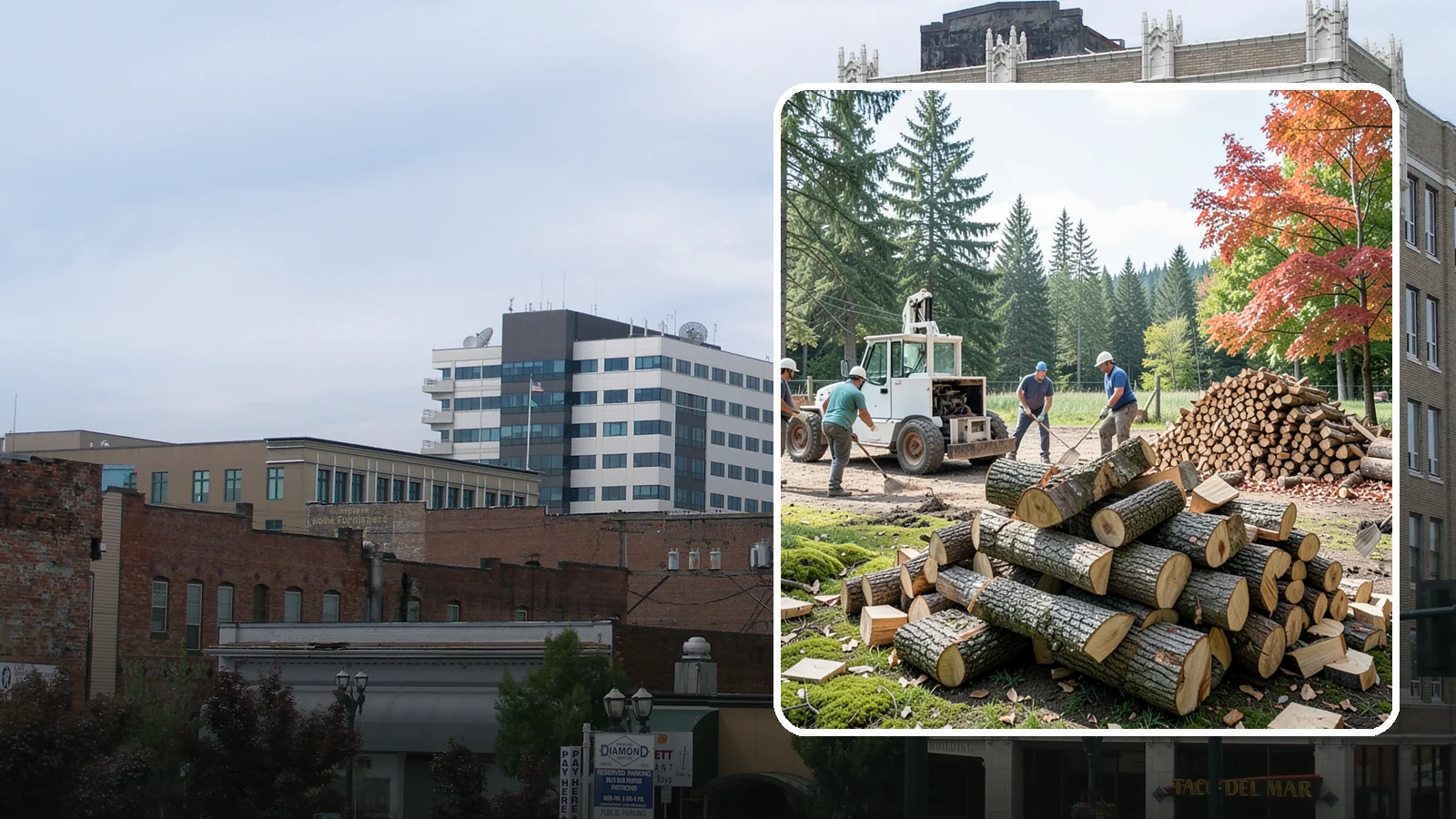 On-Site Firewood Milling in Everett, Snohomish County, WA - We bring firewood processing equipment to your property to mill logs into finished firewood.