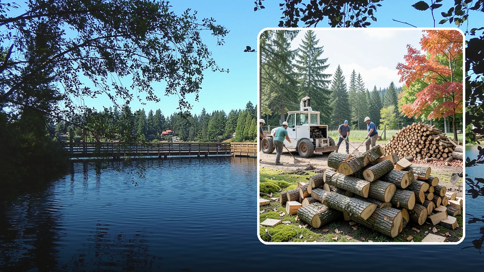 On-Site Firewood Milling in Federal Way, King County, WA - We bring firewood processing equipment to your property to mill logs into finished firewood.