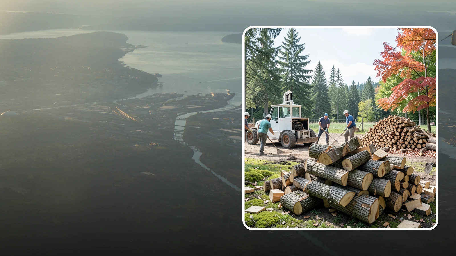 On-Site Firewood Milling in Fife, Pierce County, WA - We bring firewood processing equipment to your property to mill logs into finished firewood.