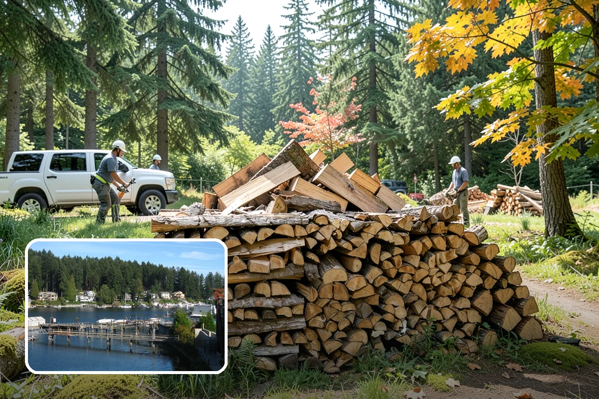 On-Site Firewood Milling in Gig Harbor, Pierce County, WA - Handles large log volumes efficiently