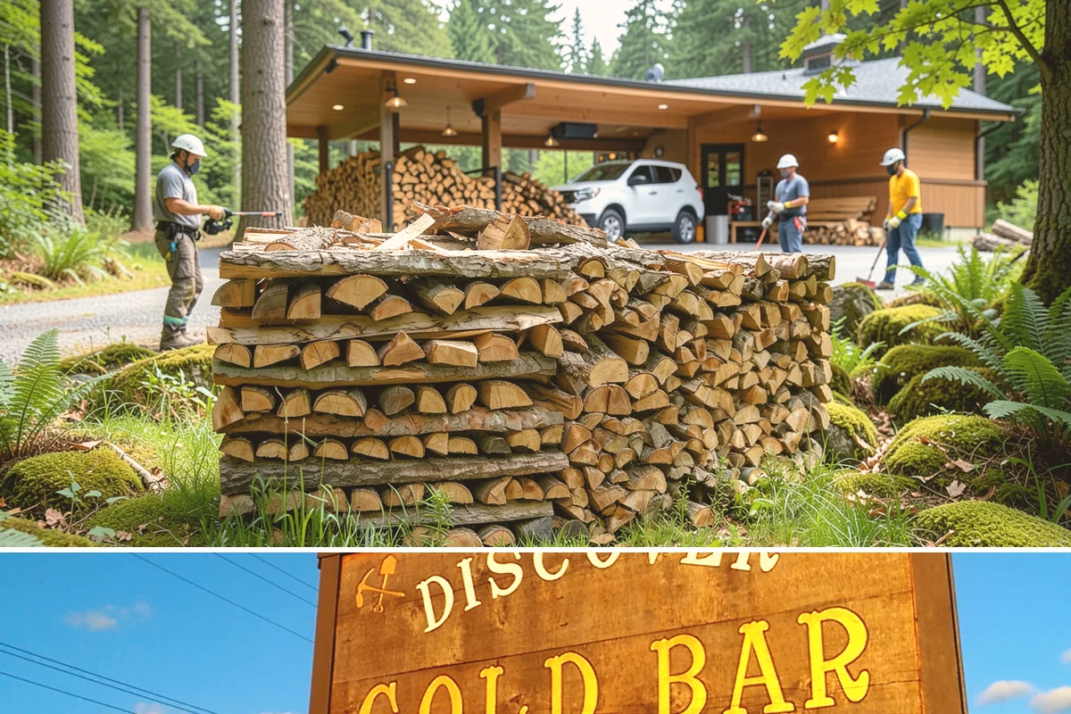 On-Site Firewood Milling in Gold Bar, Snohomish County, WA - Milling before summer gives large volumes the dry months needed to season for winter.