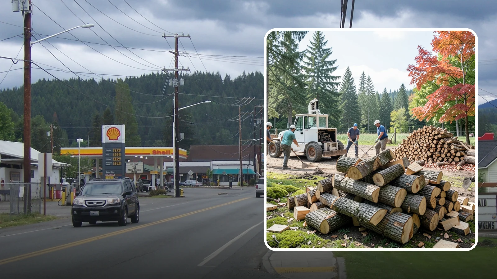 On-Site Firewood Milling in Granite Falls, Snohomish County, WA - We bring firewood processing equipment to your property to mill logs into finished firewood.