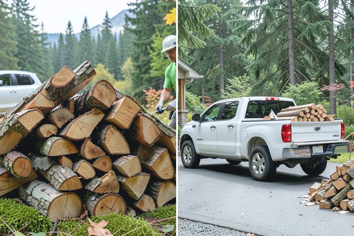 On-Site Firewood Milling in Granite Falls, Snohomish County, WA - We evaluate your log pile and site access