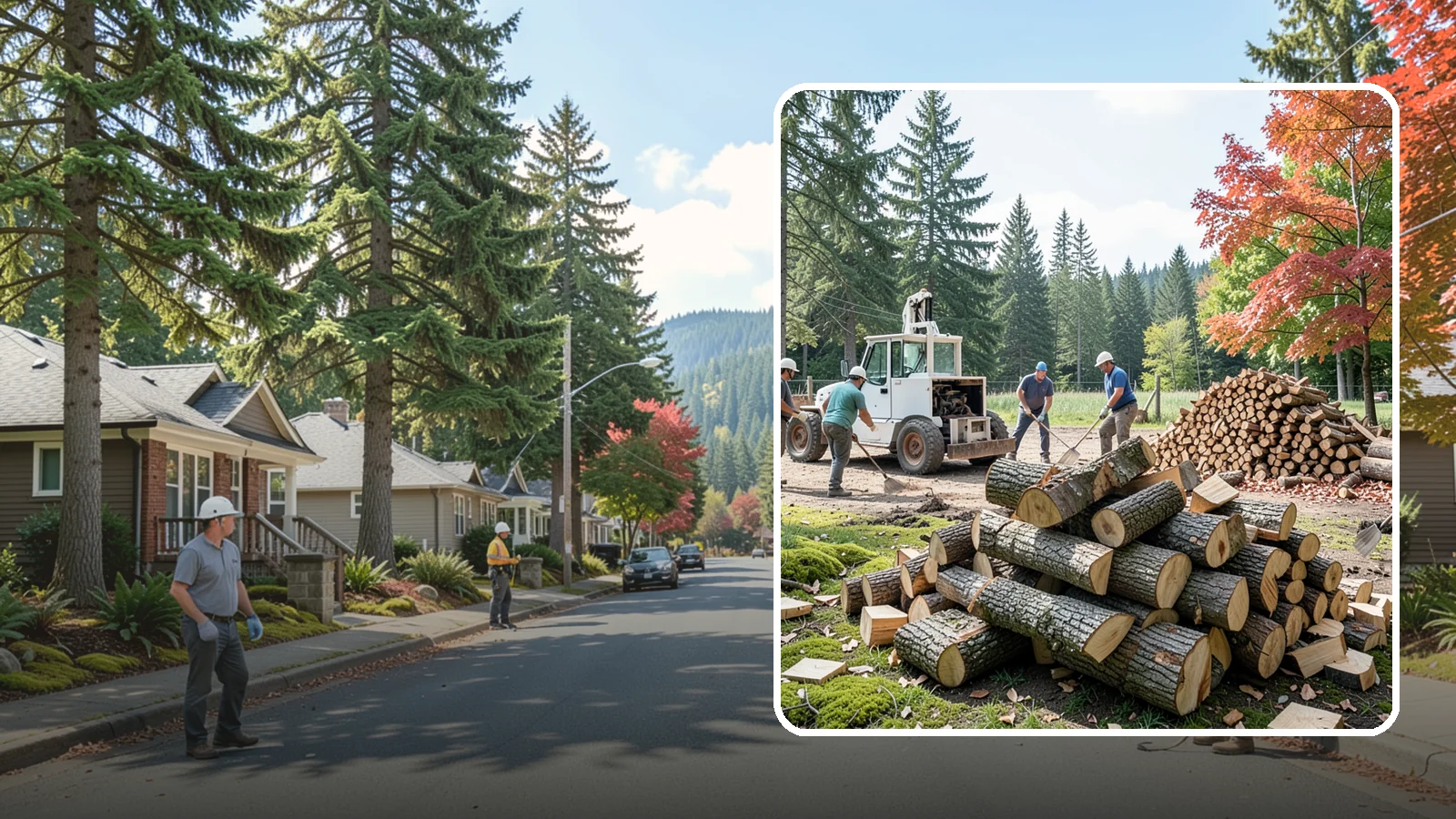 On-Site Firewood Milling in Hunts Point, King County, WA - We bring firewood processing equipment to your property to mill logs into finished firewood.