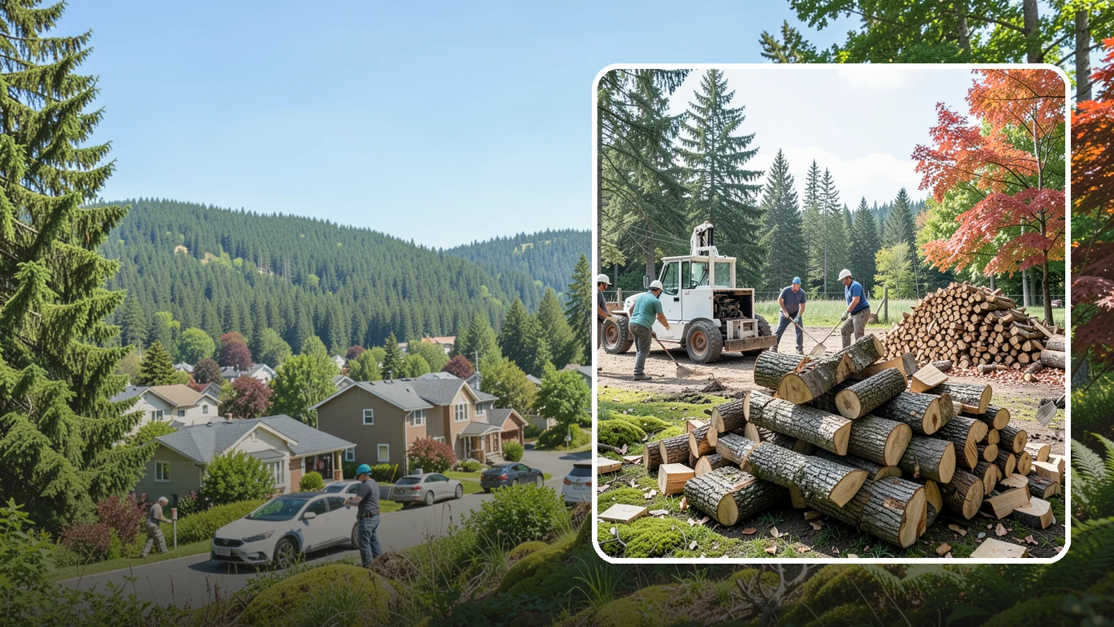 On-Site Firewood Milling in Index, Snohomish County, WA - We bring firewood processing equipment to your property to mill logs into finished firewood.