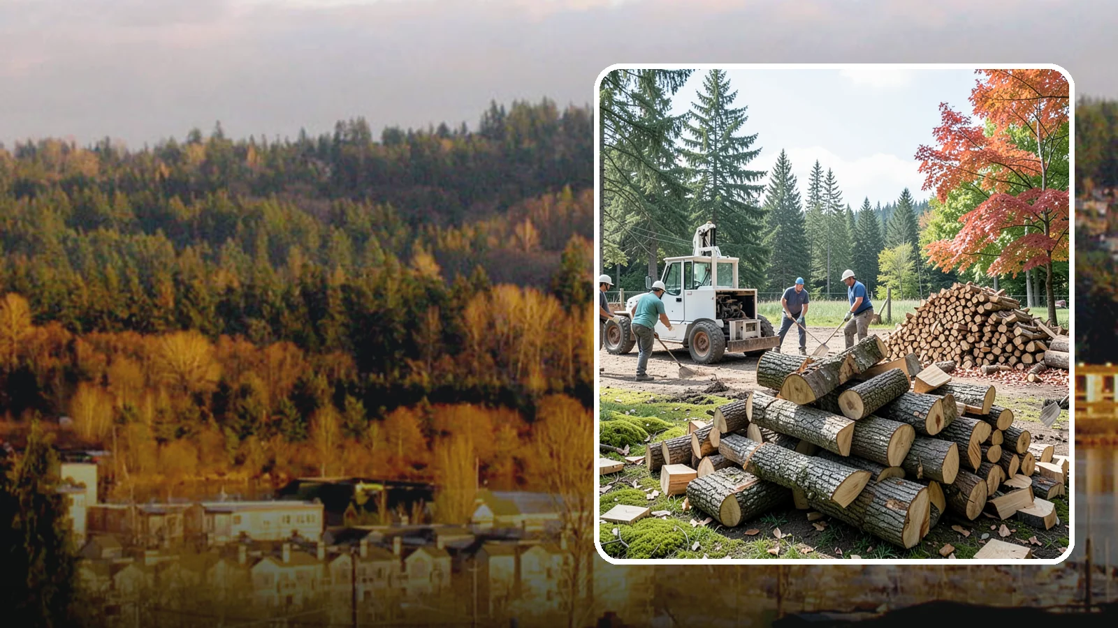 On-Site Firewood Milling in Kenmore, King County, WA - We bring firewood processing equipment to your property to mill logs into finished firewood.