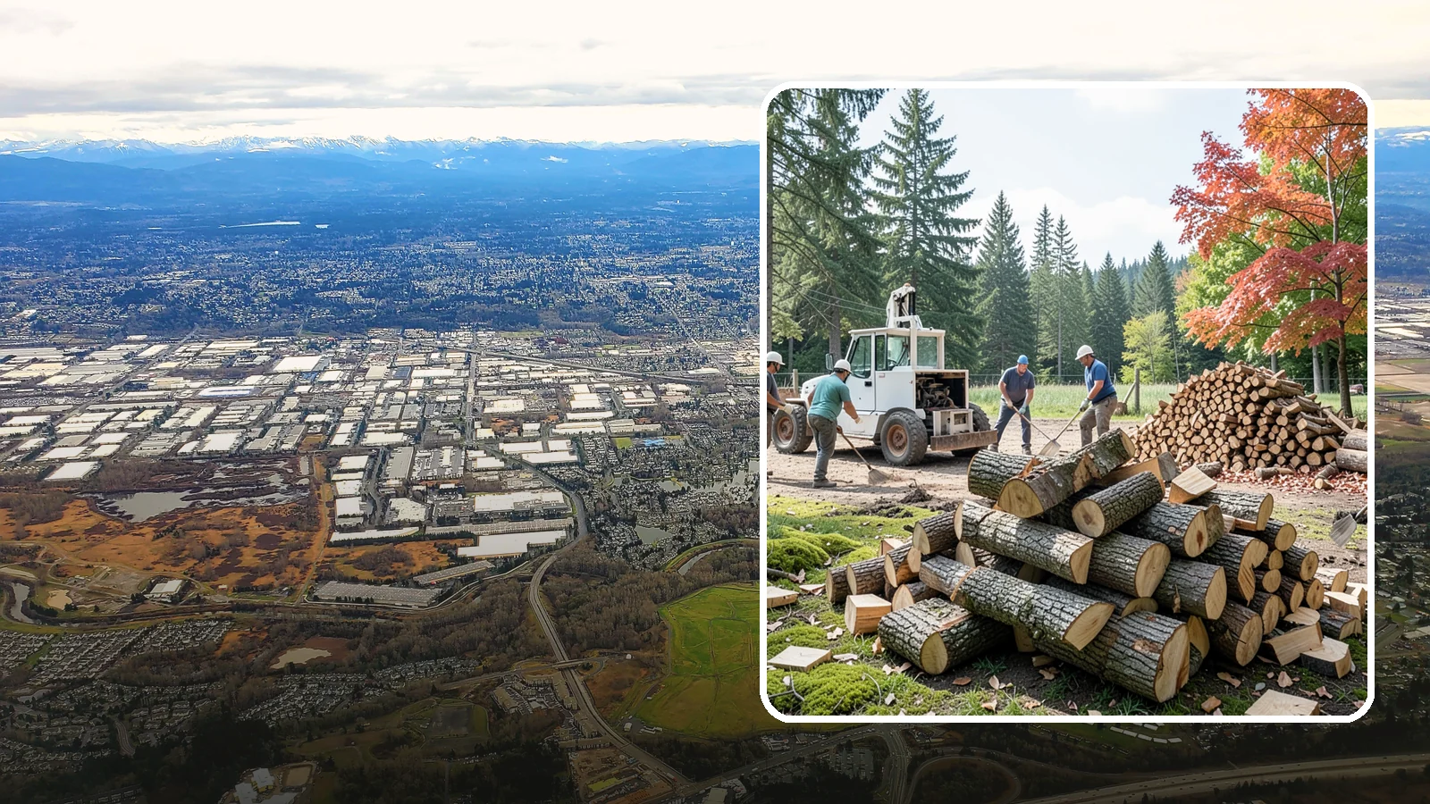 On-Site Firewood Milling in Kent, King County, WA - We bring firewood processing equipment to your property to mill logs into finished firewood.