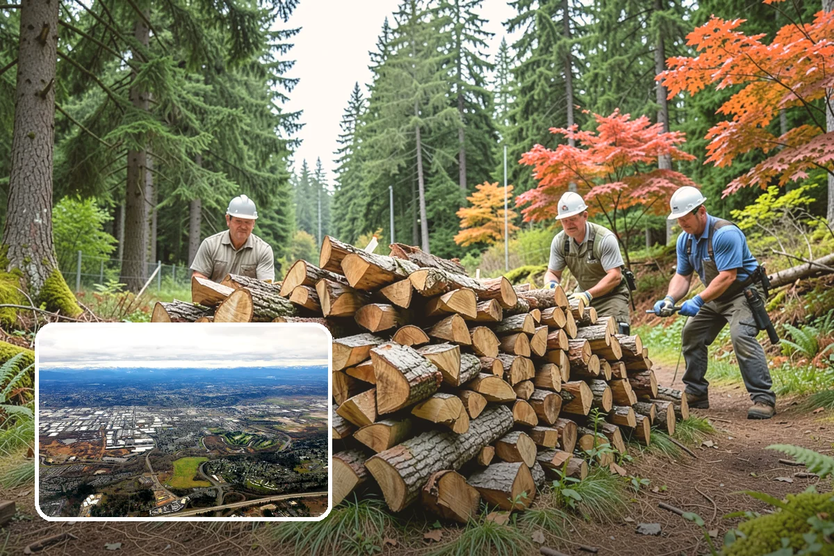 On-Site Firewood Milling in Kent, King County, WA - Handles large log volumes efficiently