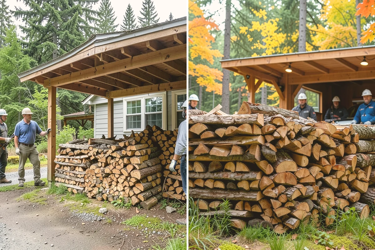 On-Site Firewood Milling in Kent, King County, WA - We evaluate your log pile and site access