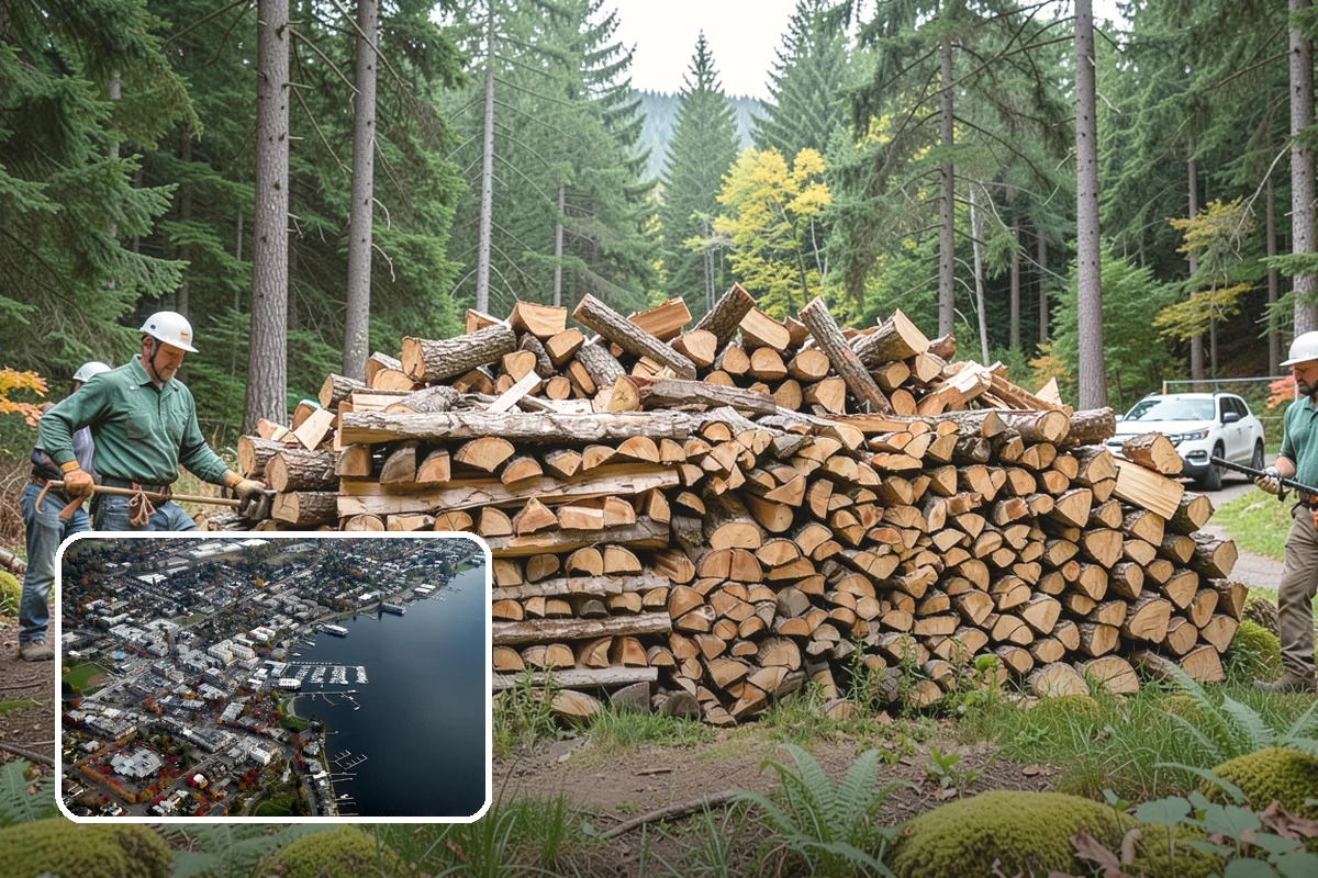 On-Site Firewood Milling in Kirkland, King County, WA - Handles large log volumes efficiently