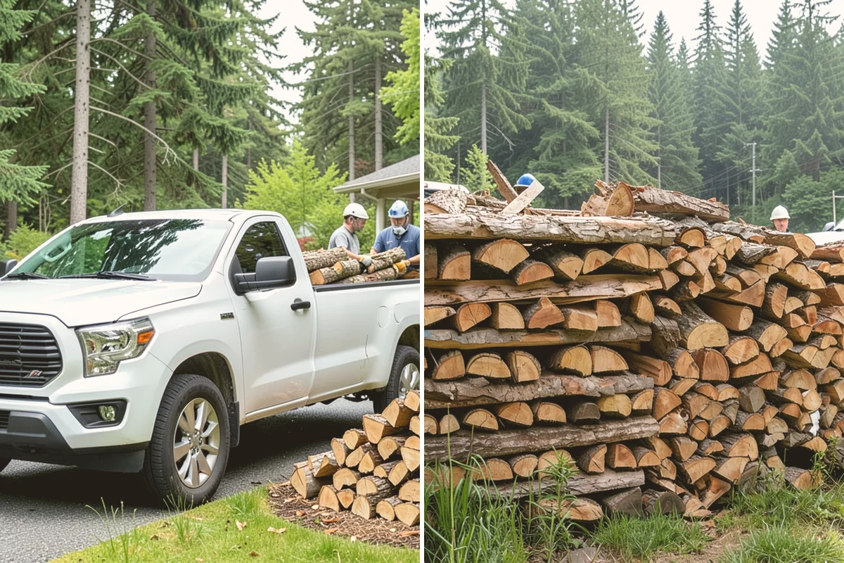 On-Site Firewood Milling in Kirkland, King County, WA - We evaluate your log pile and site access
