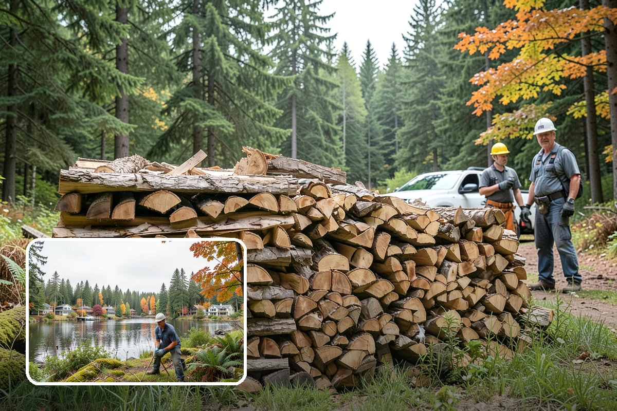 On-Site Firewood Milling in La Conner, Skagit County, WA - Handles large log volumes efficiently