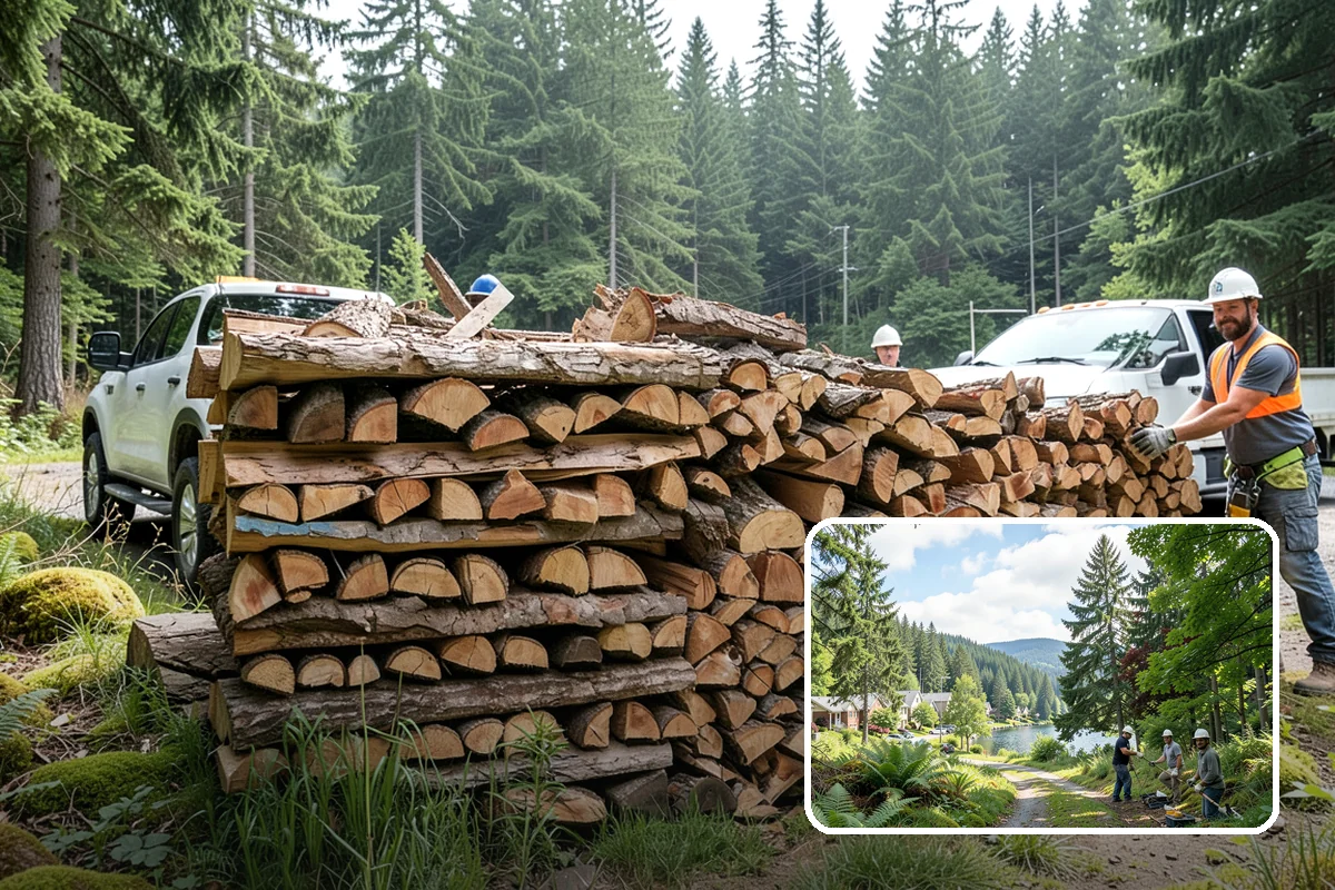 On-Site Firewood Milling in Lake Forest Park, King County, WA - Handles large log volumes efficiently
