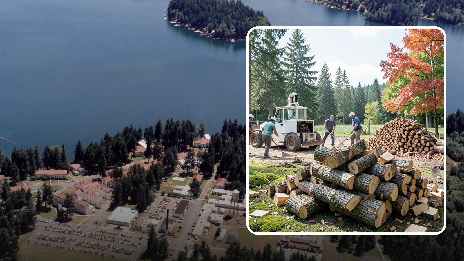 On-Site Firewood Milling in Lakewood, Pierce County, WA - We bring firewood processing equipment to your property to mill logs into finished firewood.