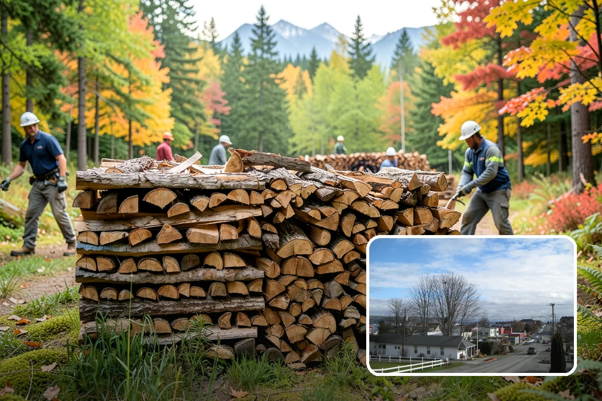 On-Site Firewood Milling in Langley, WA - Handles large log volumes efficiently