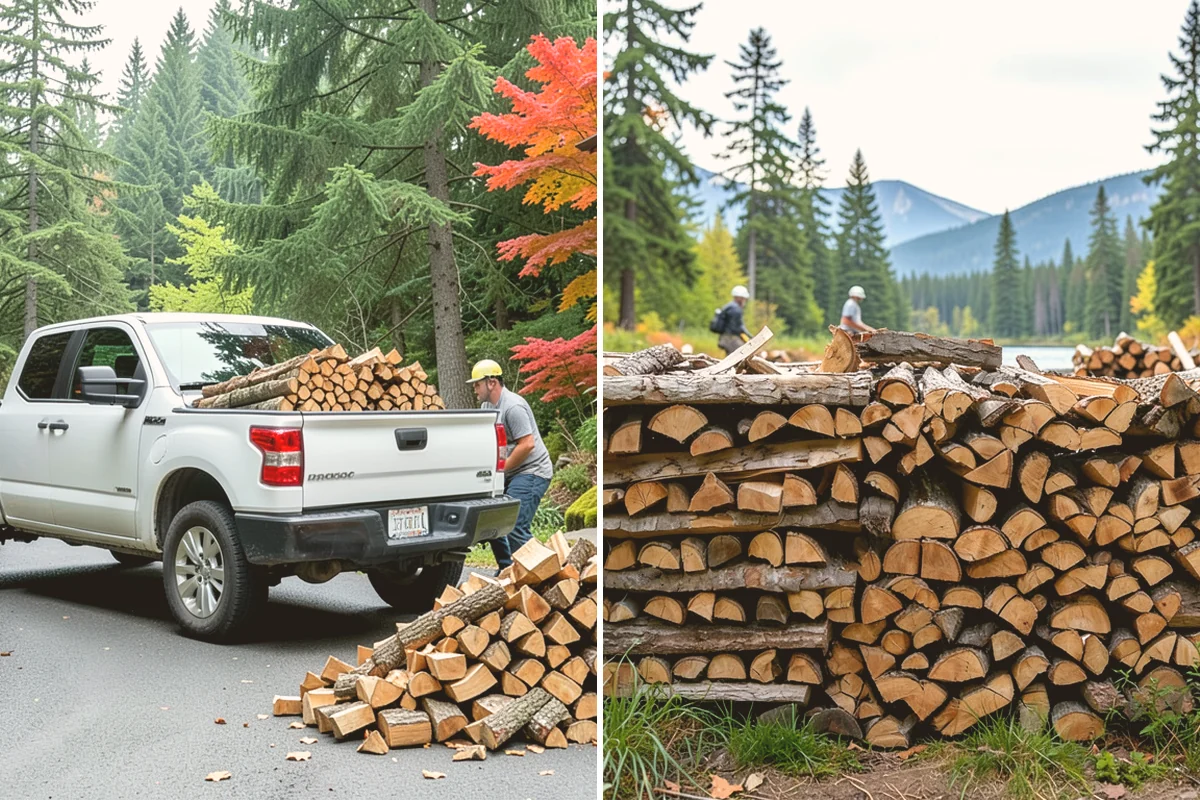 On-Site Firewood Milling in Langley, WA - We evaluate your log pile and site access