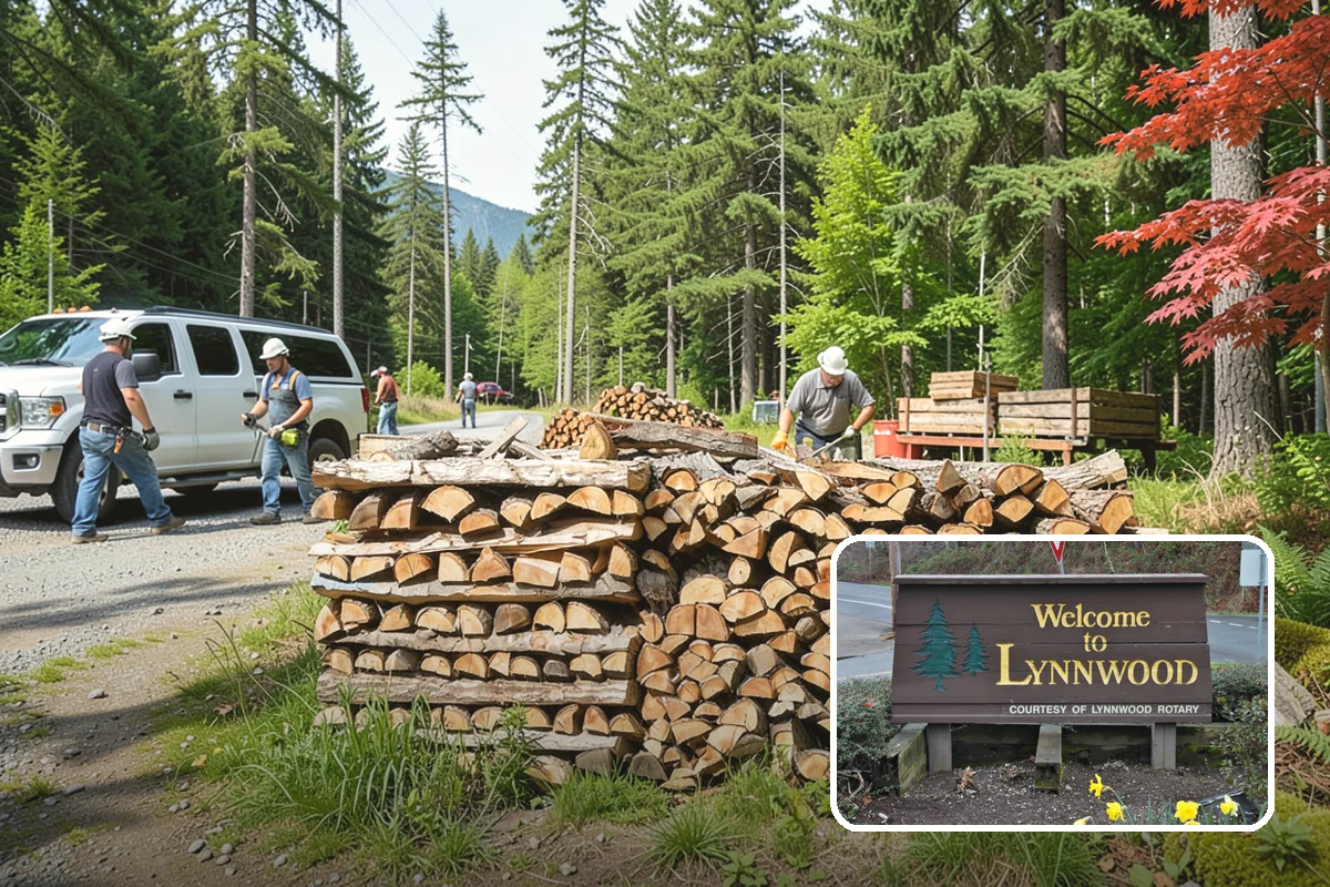 On-Site Firewood Milling in Lynnwood, Snohomish County, WA - Handles large log volumes efficiently