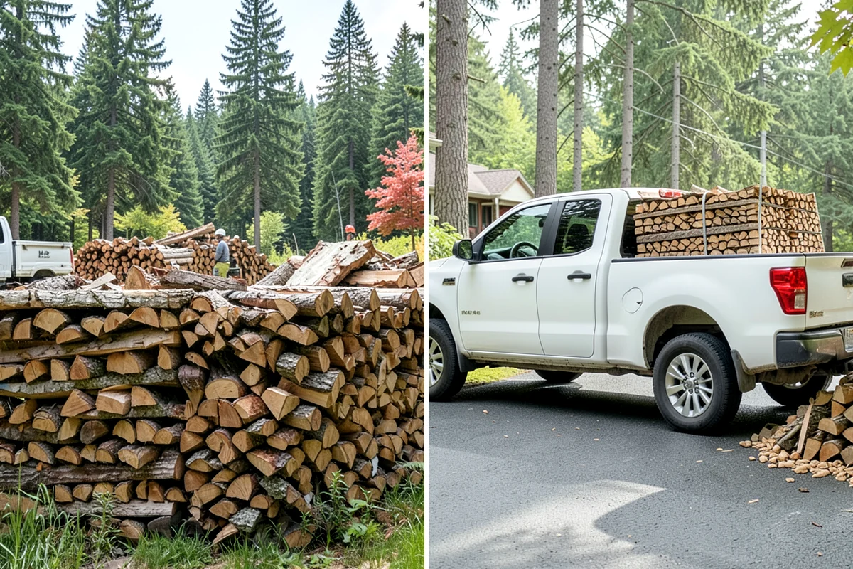 On-Site Firewood Milling in Maple Valley, King County, WA - We evaluate your log pile and site access