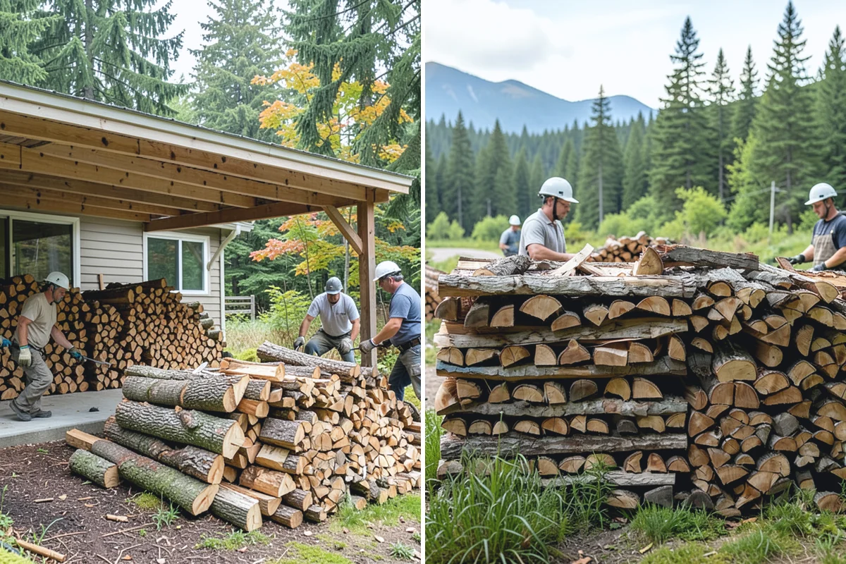 On-Site Firewood Milling in Marysville, Snohomish County, WA - We evaluate your log pile and site access